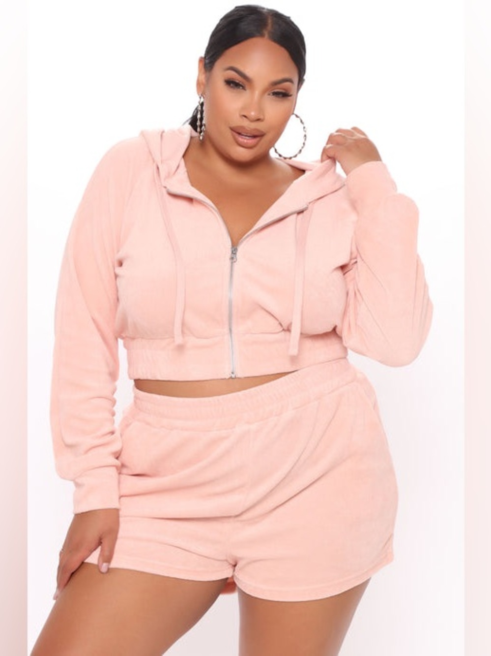 Fashion Nova New Trendsetter Terry Short Set in Mauve